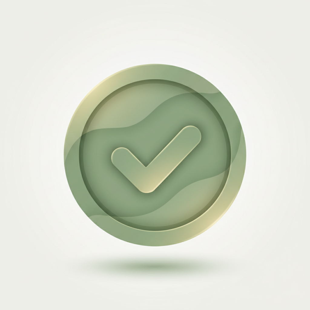 Icon: Small coin + checkmark
(represents affordability without cheapness)

Color scheme: sage green
Image style: animated/creative